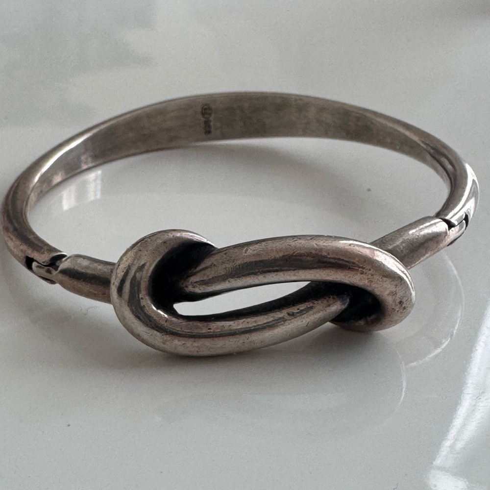 Vintage 925 Silver Bangle Bracelet Infinity Knot Franz Scheuerle